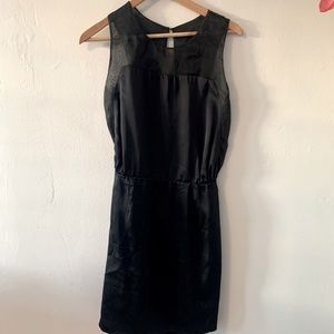 opening ceremony black silk sheer dress